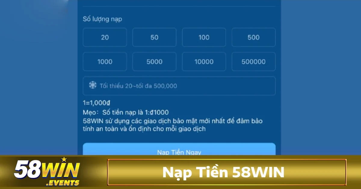 Nạp Tiền 58Win 3 Cách xử lý khi nạp tiền 58Win không thành công hoặc gặp lỗi